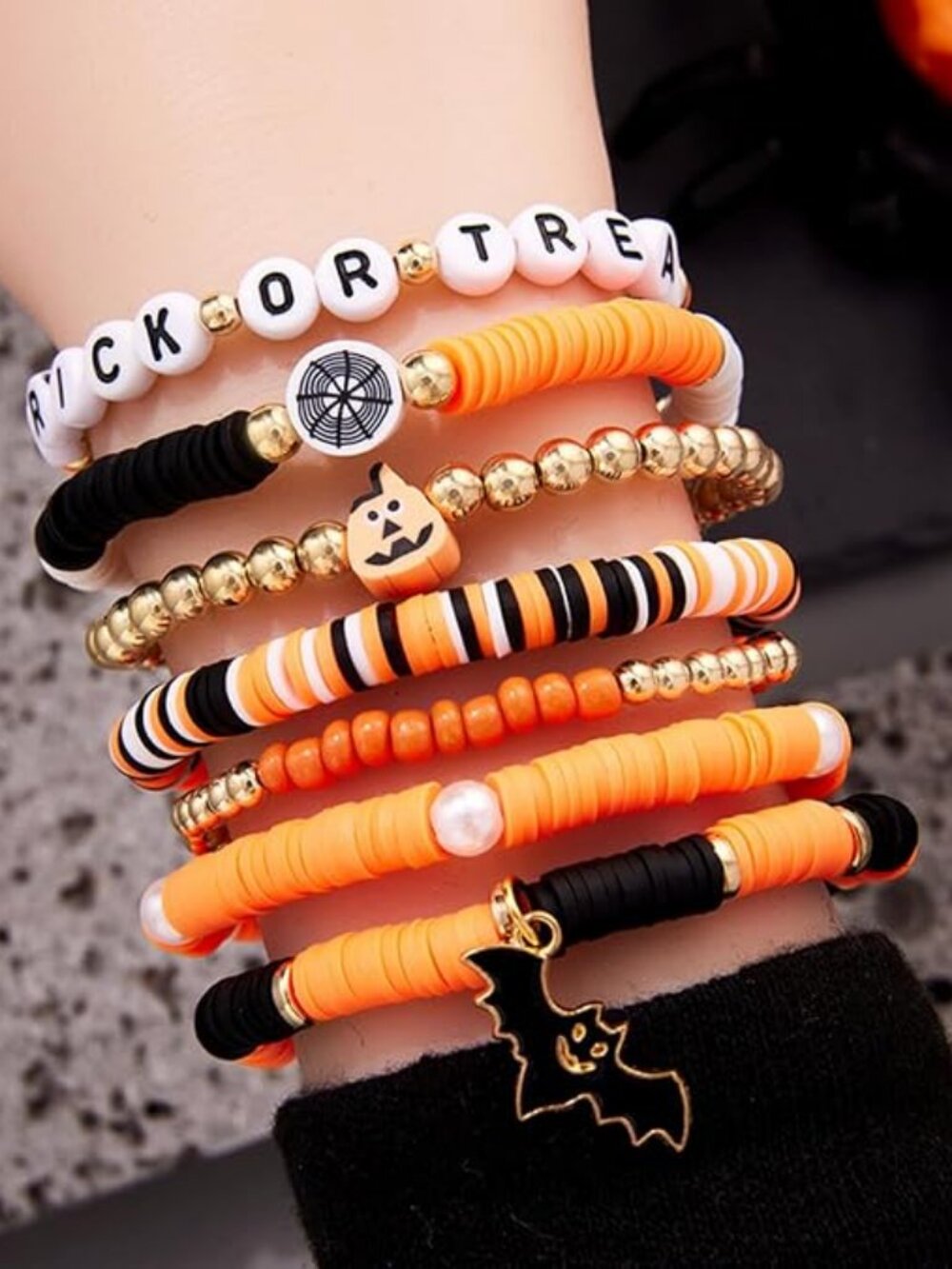 Ronglry Valentines Bracelet for Women Clay Bead Bracelet Heishi Surfer Bracelets